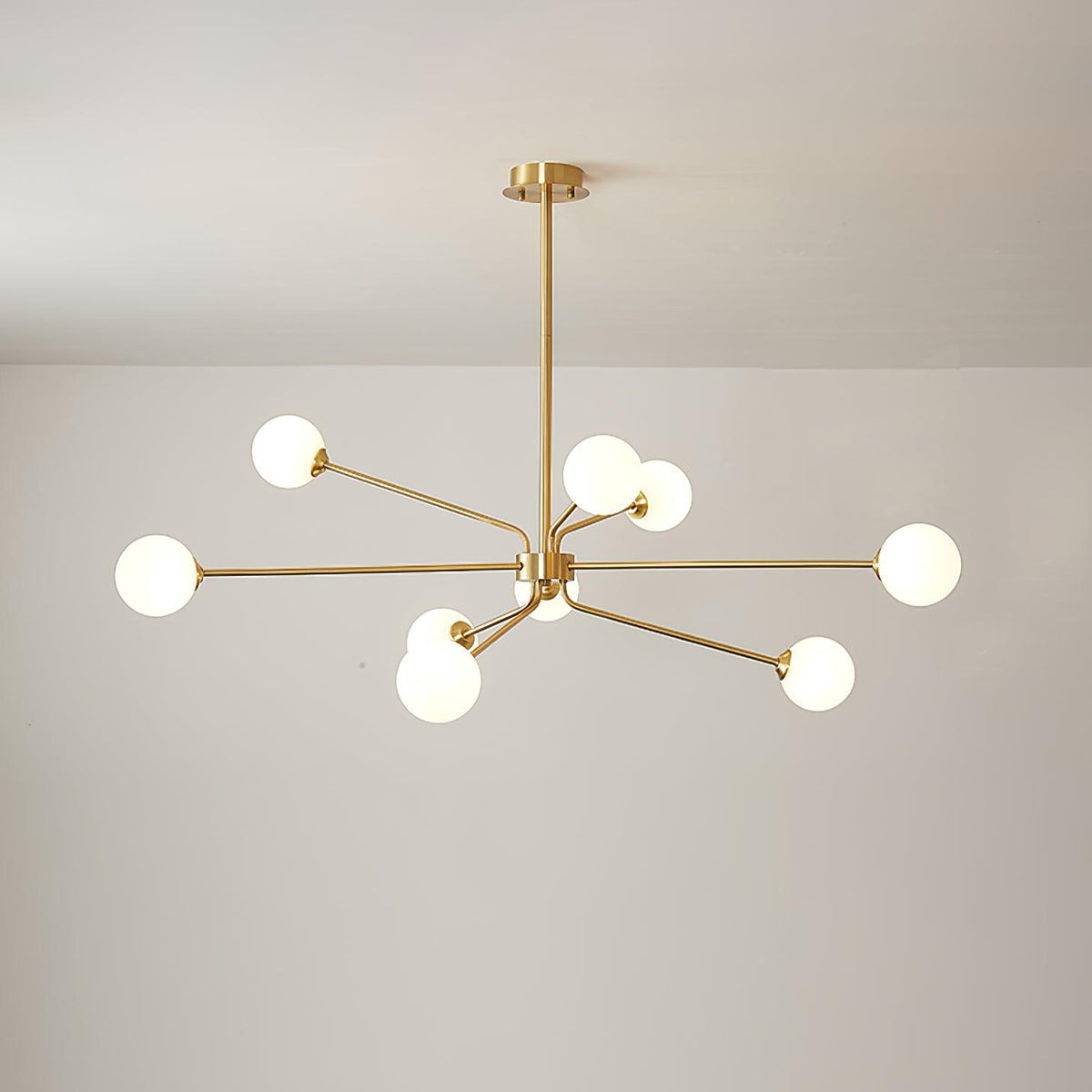 Lampadario a bracci Solaire — design Sputnik, opzioni da 6/9/12 luci