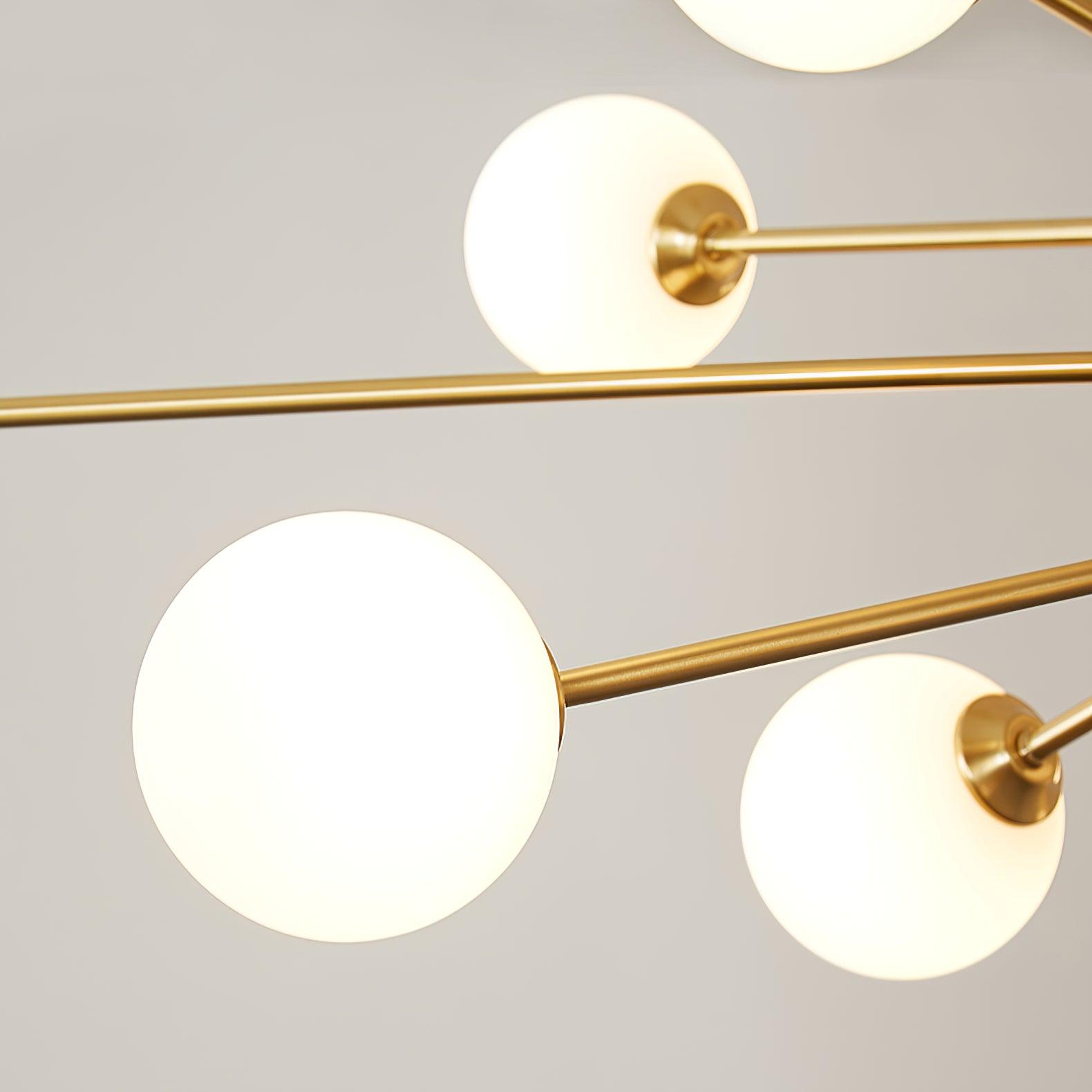 Lampadario a bracci Solaire — design Sputnik, opzioni da 6/9/12 luci