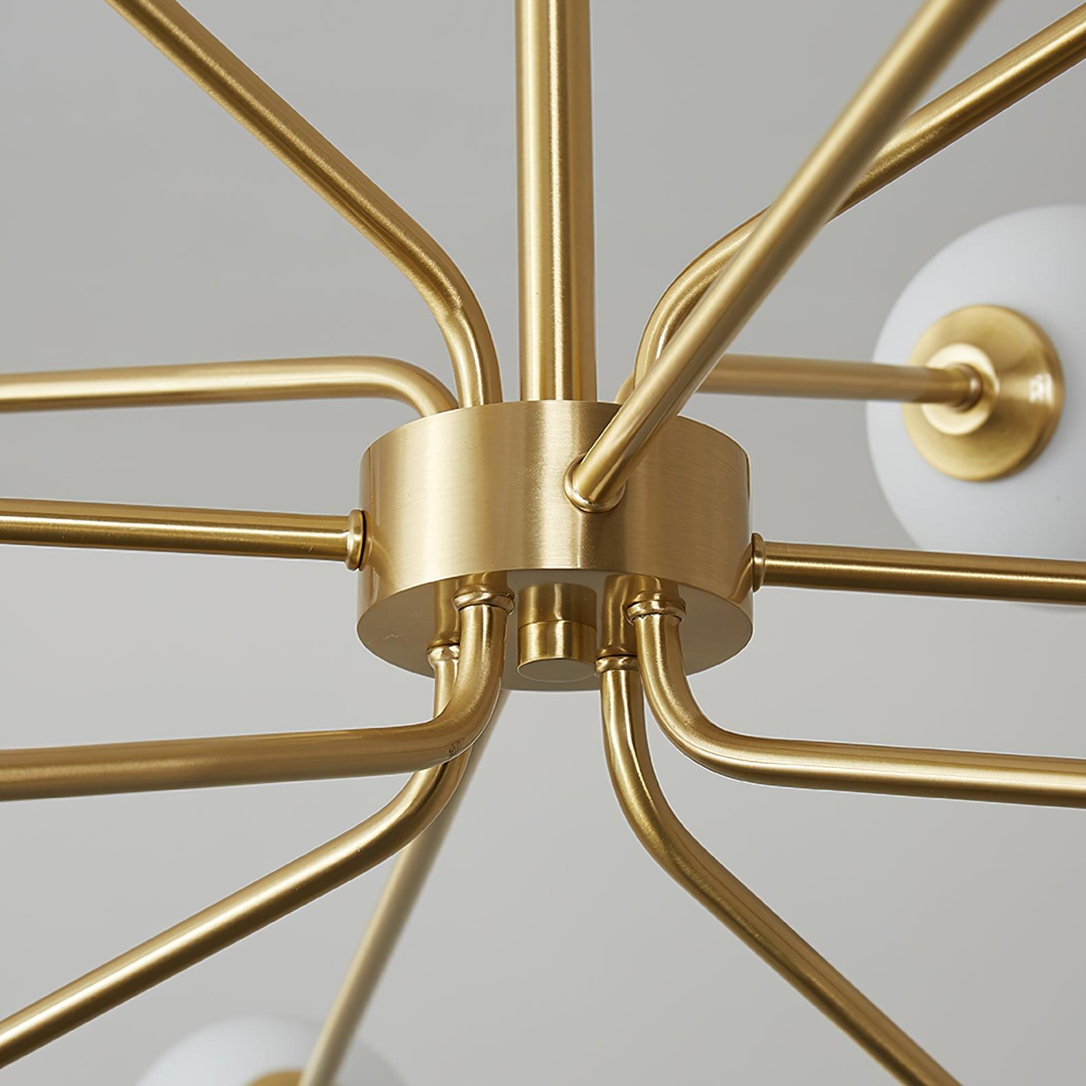 Lampadario a bracci Solaire — design Sputnik, opzioni da 6/9/12 luci