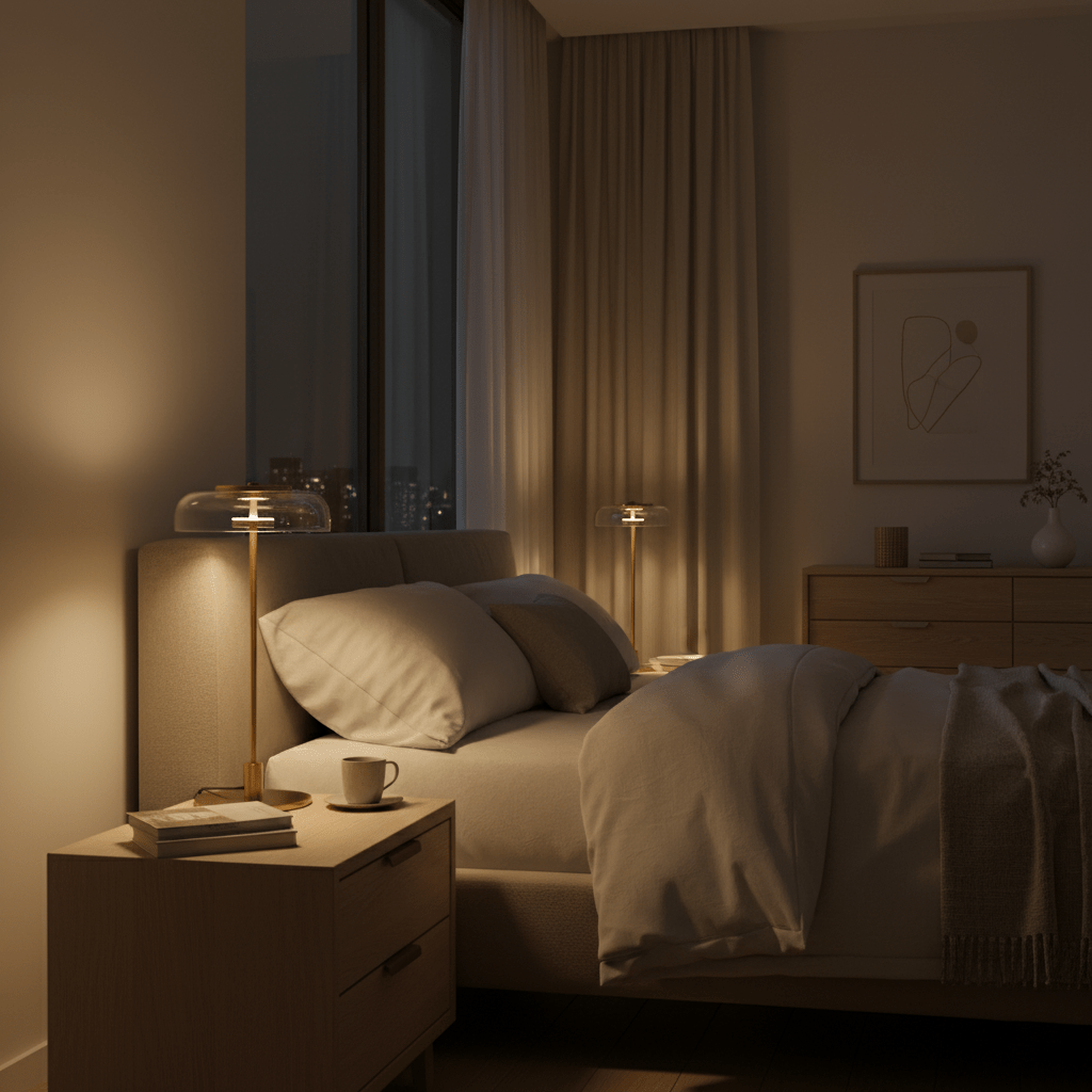 Stolní lampa Solara — zapojení do zásuvky s vypínačem