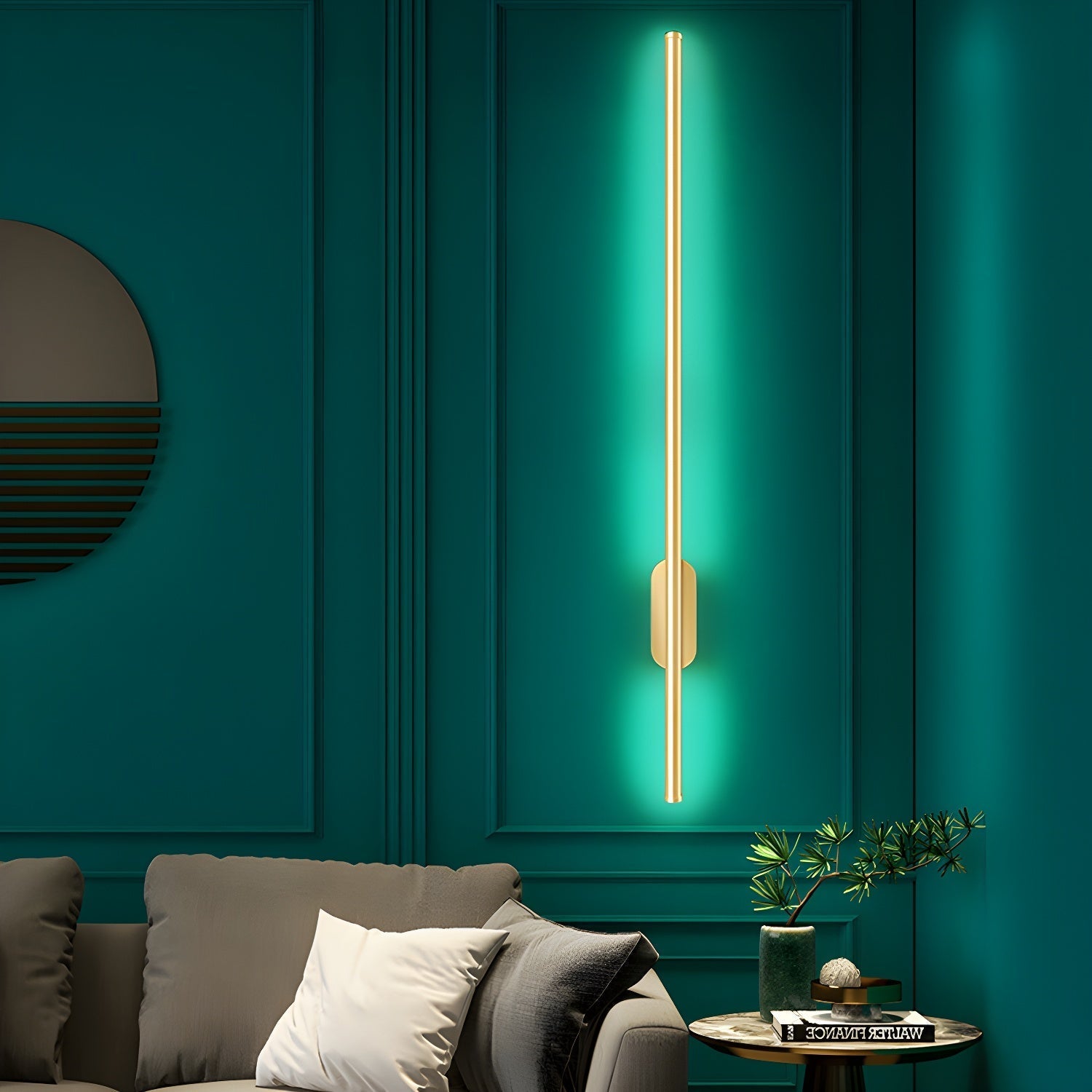Seraphina Linear Wall Sconce — Vertical Profile, Gold or Black