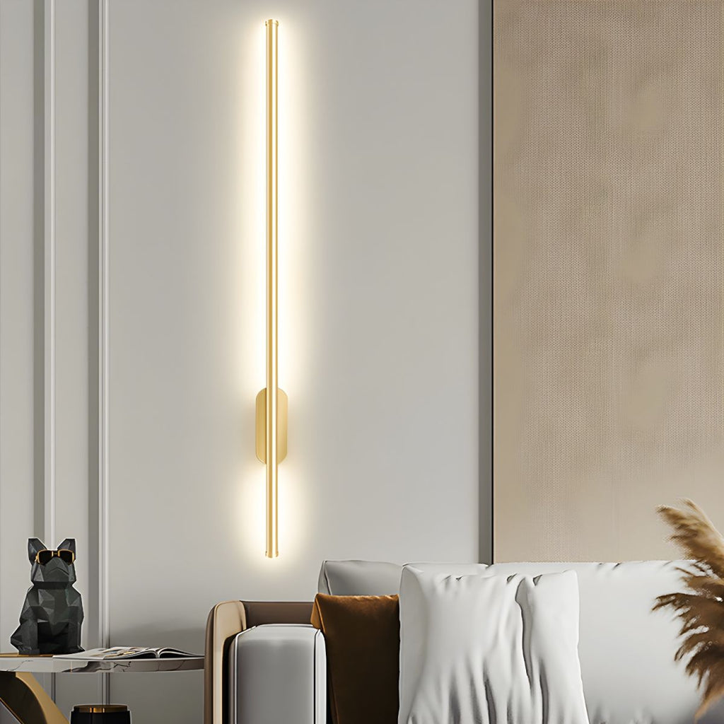 Seraphina Linear Wall Sconce — Vertical Profile, Gold or Black