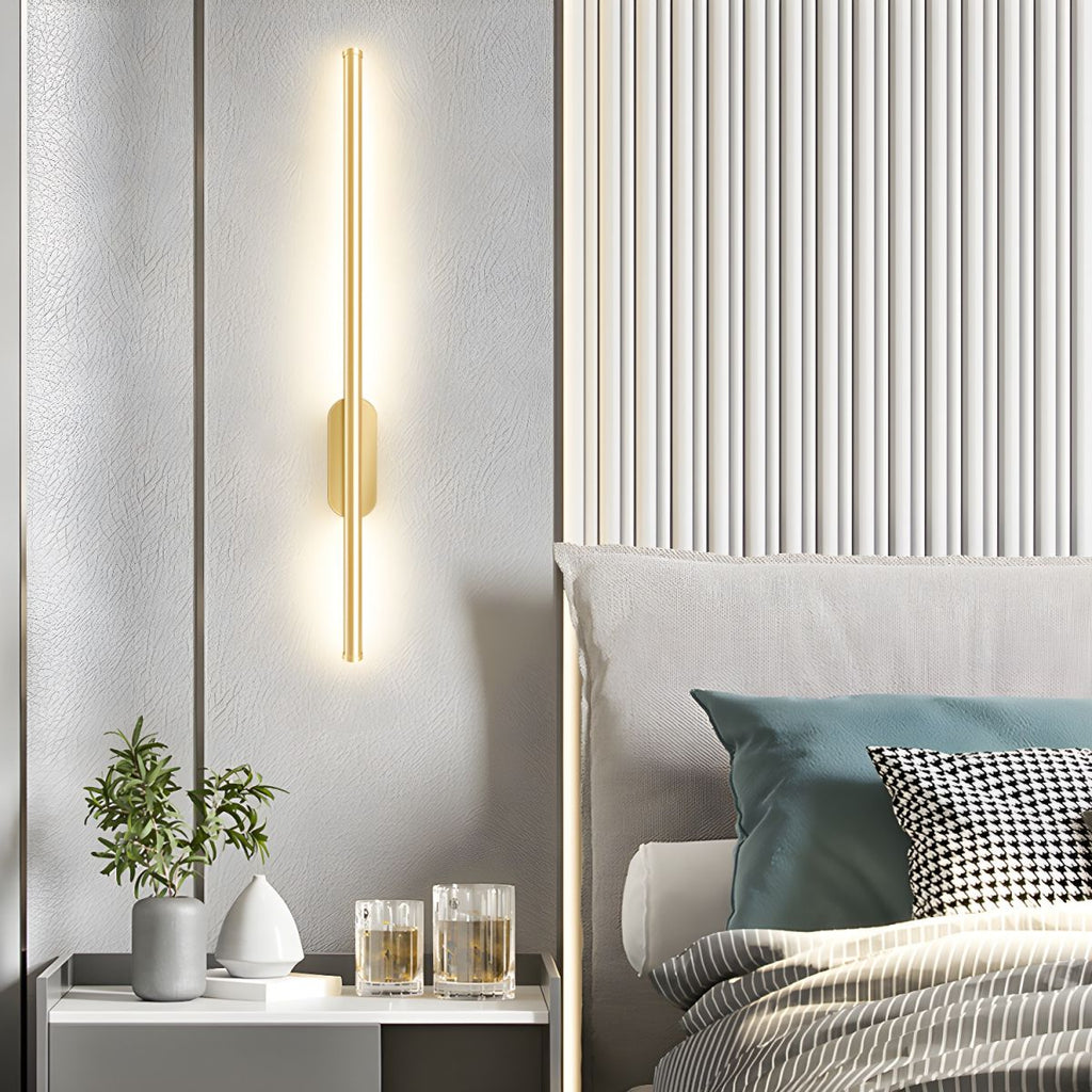 Seraphina Linear Wall Sconce — Vertical Profile, Gold or Black