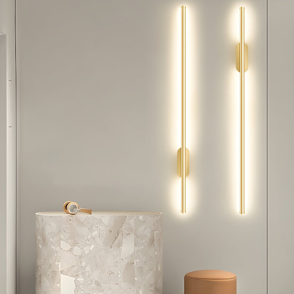 Seraphina Linear Wall Sconce — Vertical Profile, Gold or Black