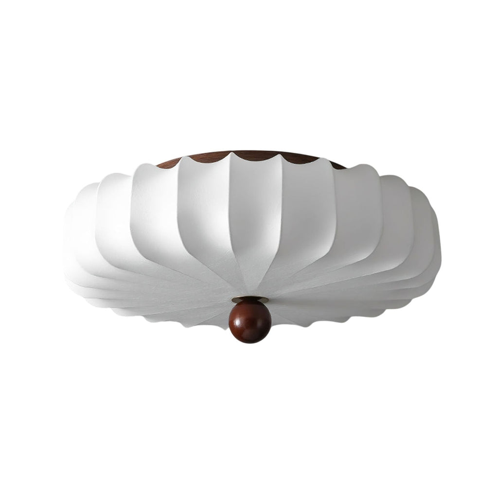 Plafoniera floreale Solenne — Silhouette floreale smerlata, luce soffusa diffusa