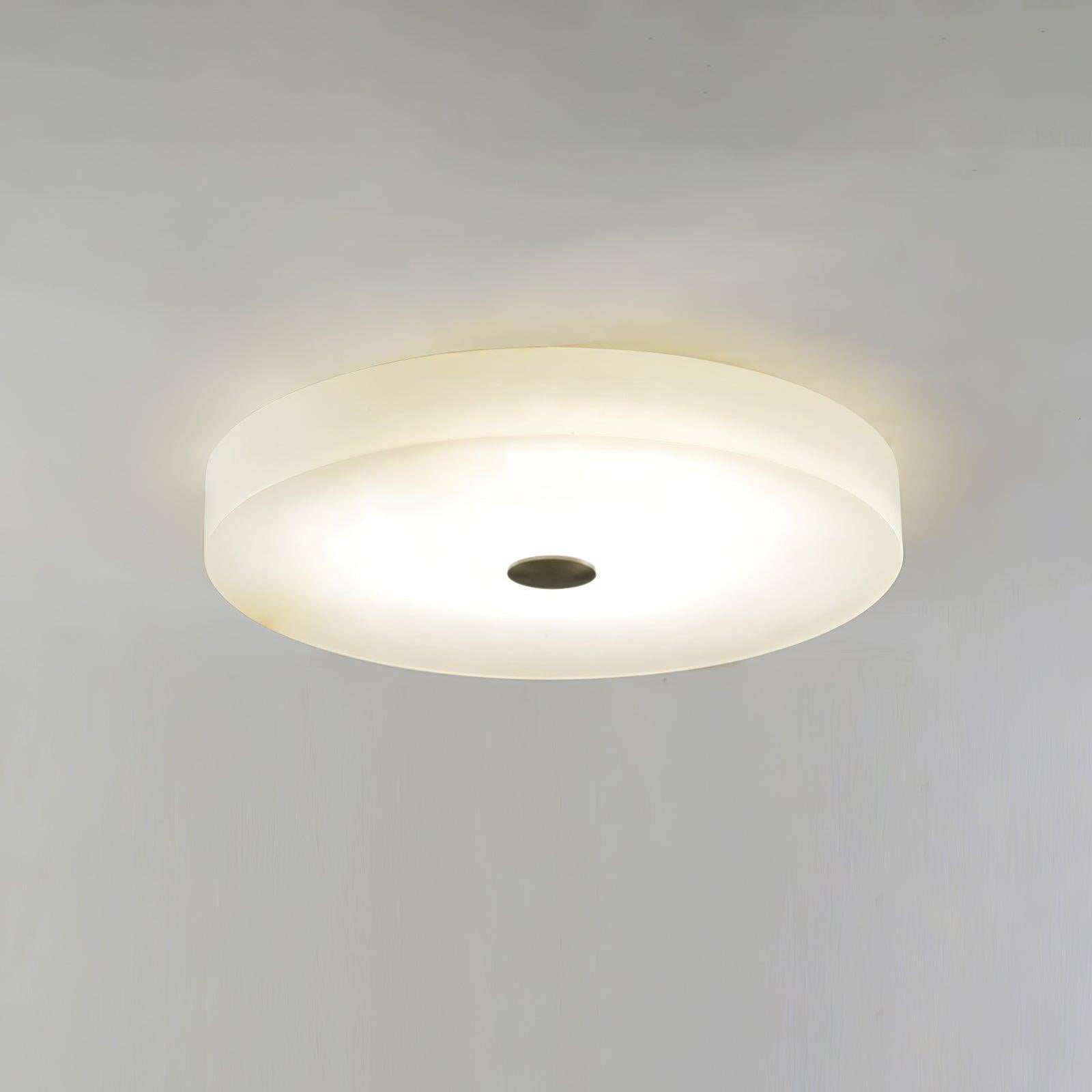 Stropní lampa Sophie z alabastru — kulatá silueta