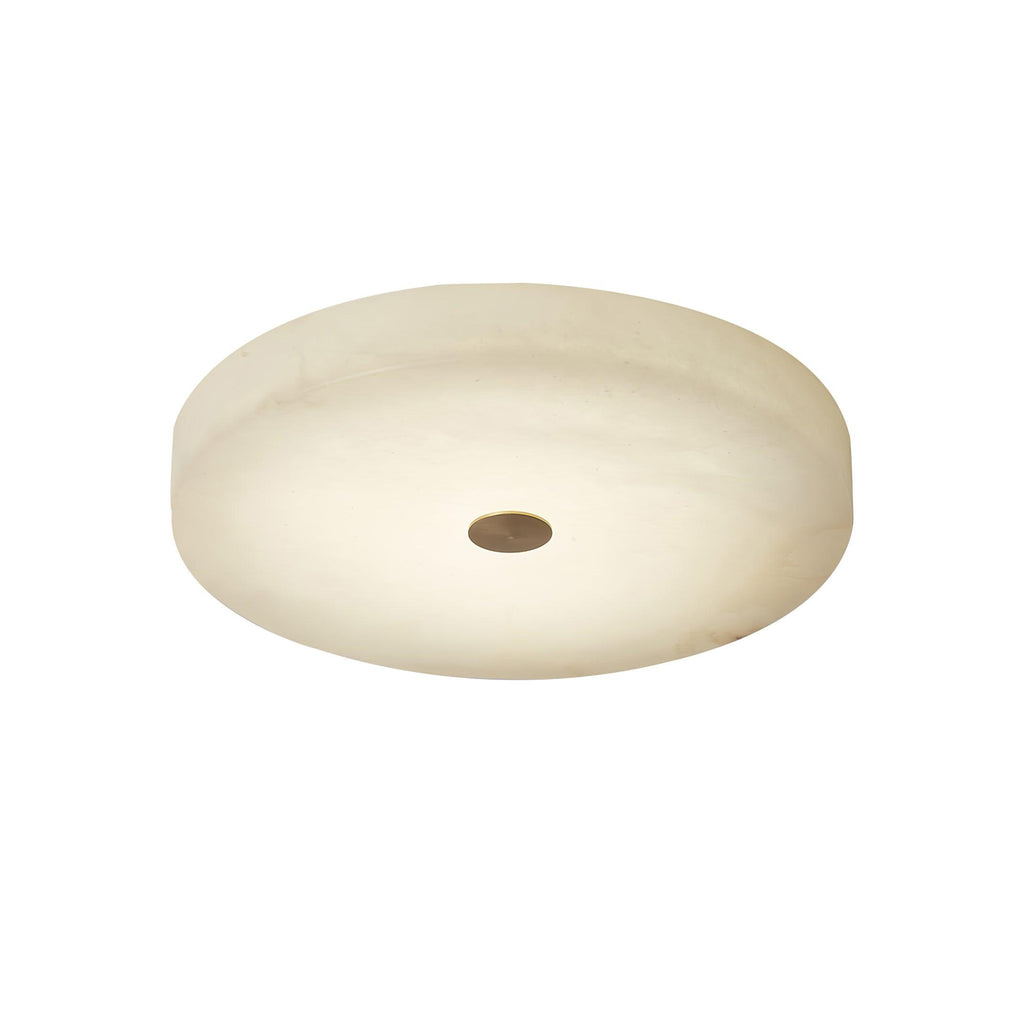 Stropní lampa Sophie z alabastru — kulatá silueta