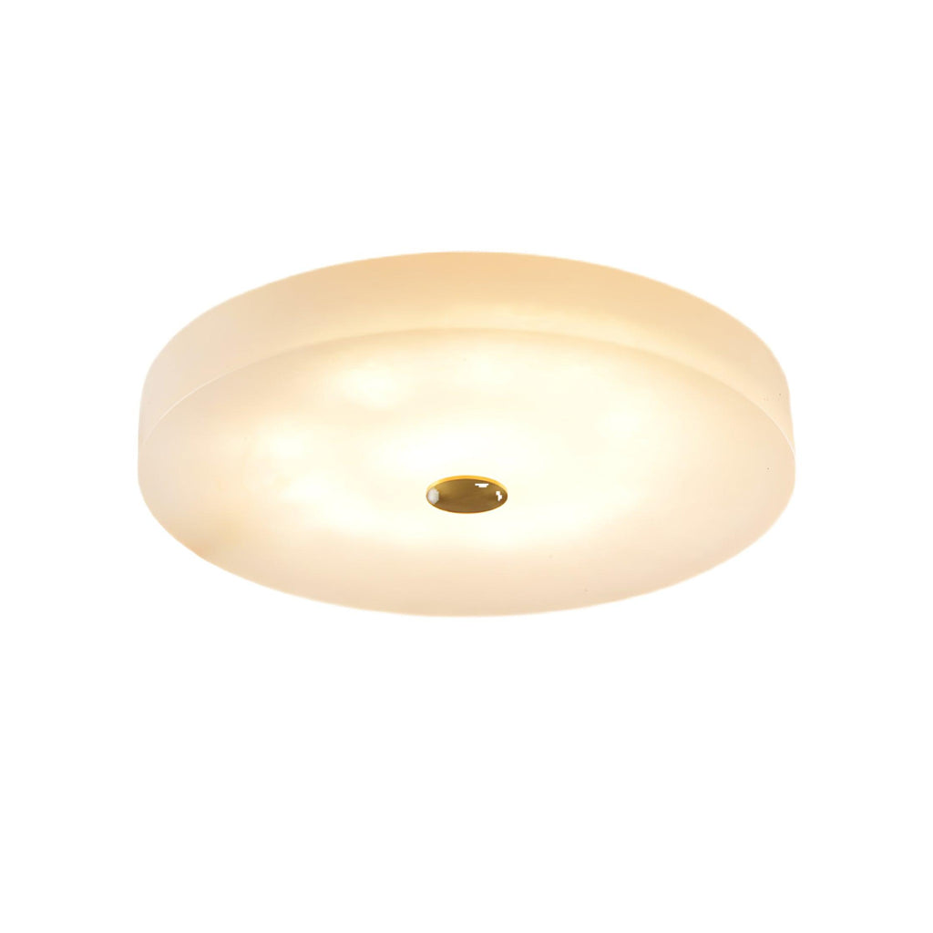 Stropní lampa Sophie z alabastru — kulatá silueta