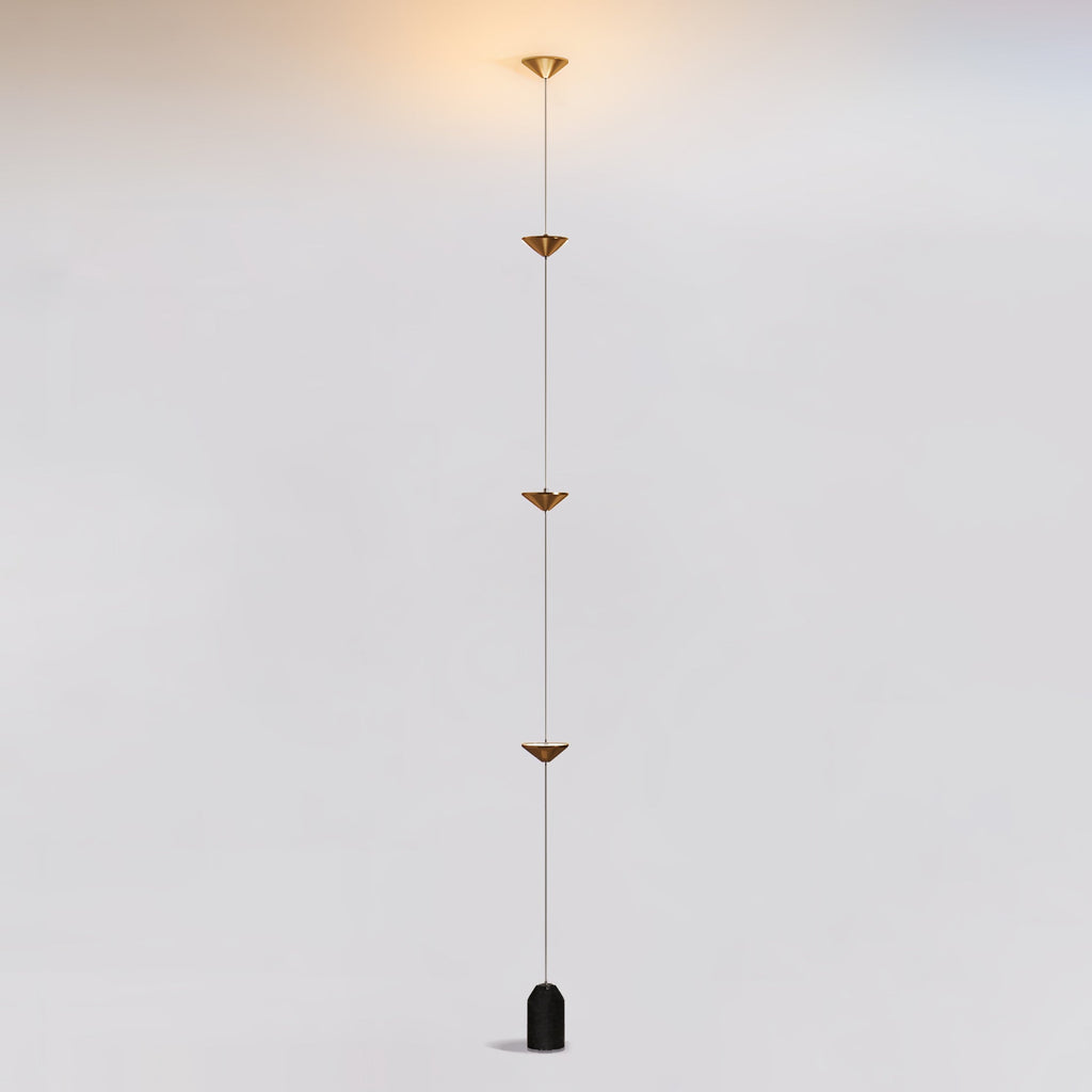 Soreluna 3- oder 4-flammige Stehlampe — Gold & Schwarz
