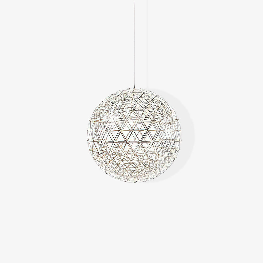 Spark Ball Pendant Light — Silver Finish