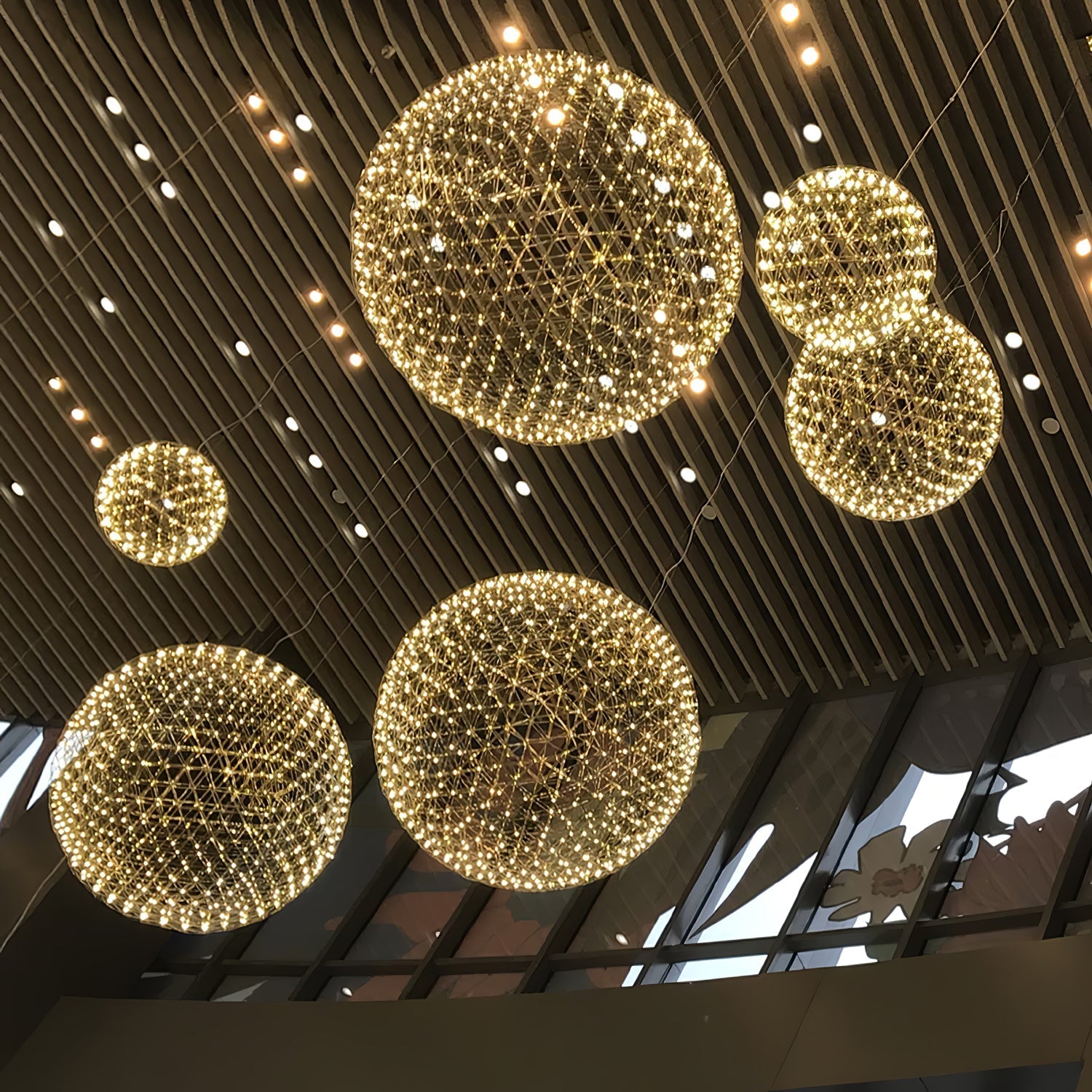 Spark Ball Pendant Light — Silver Finish
