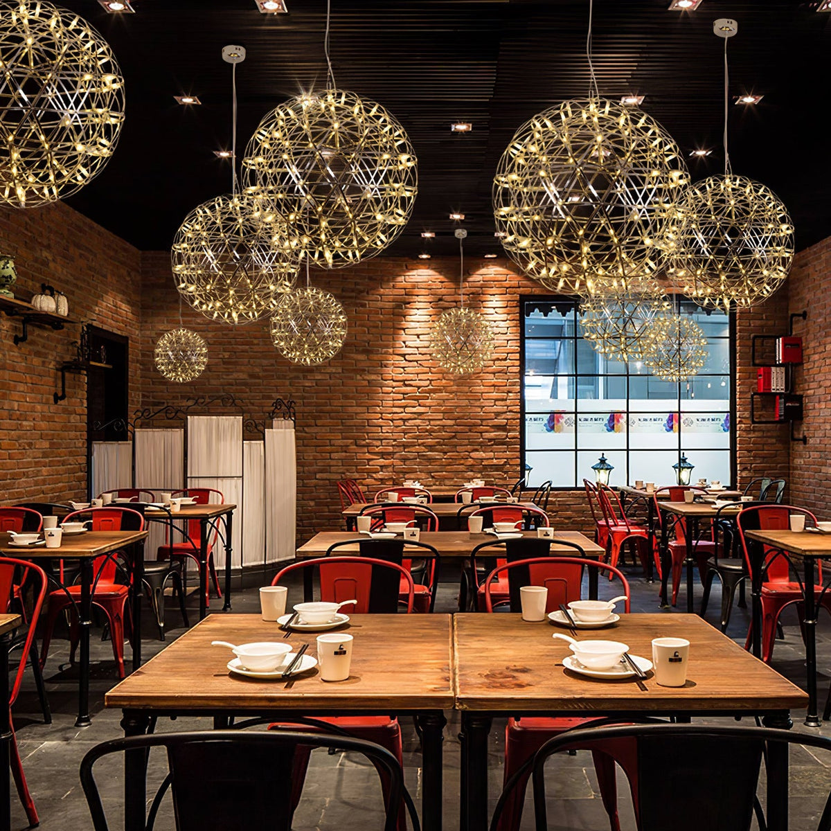 Spark Ball Pendant Light — Silver Finish