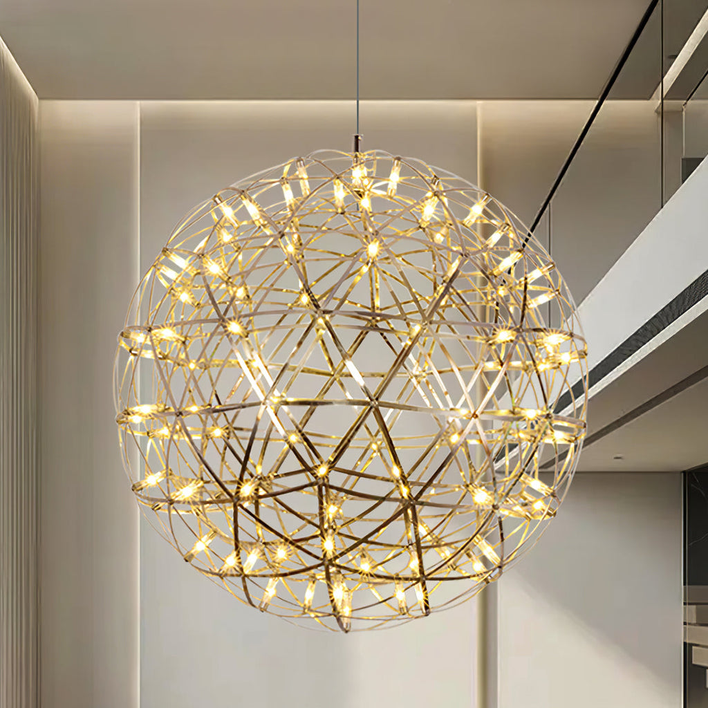 Spark Ball Pendant Light — Silver Finish