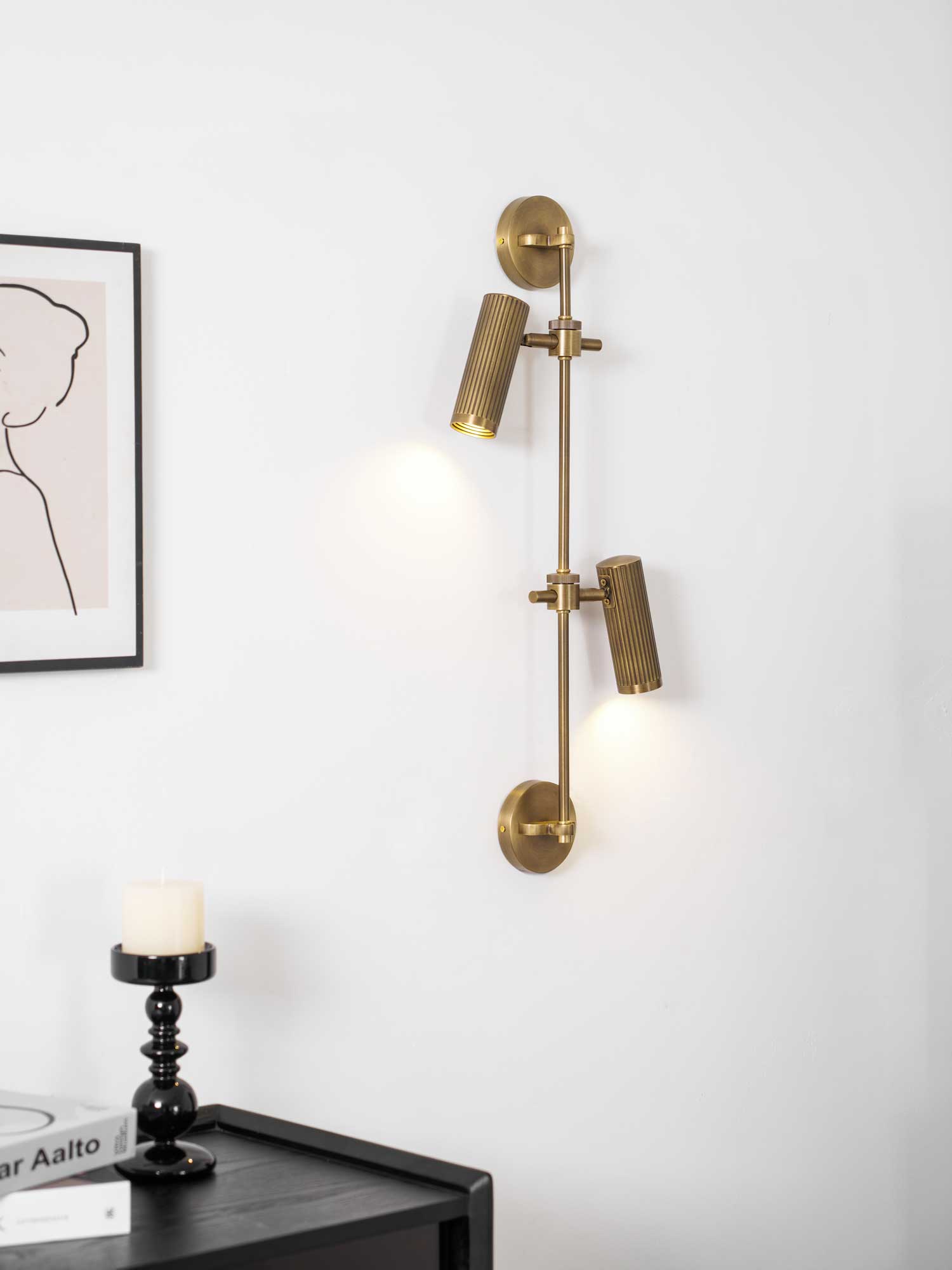 Vintage Adjustable Spot Rail Wall Light