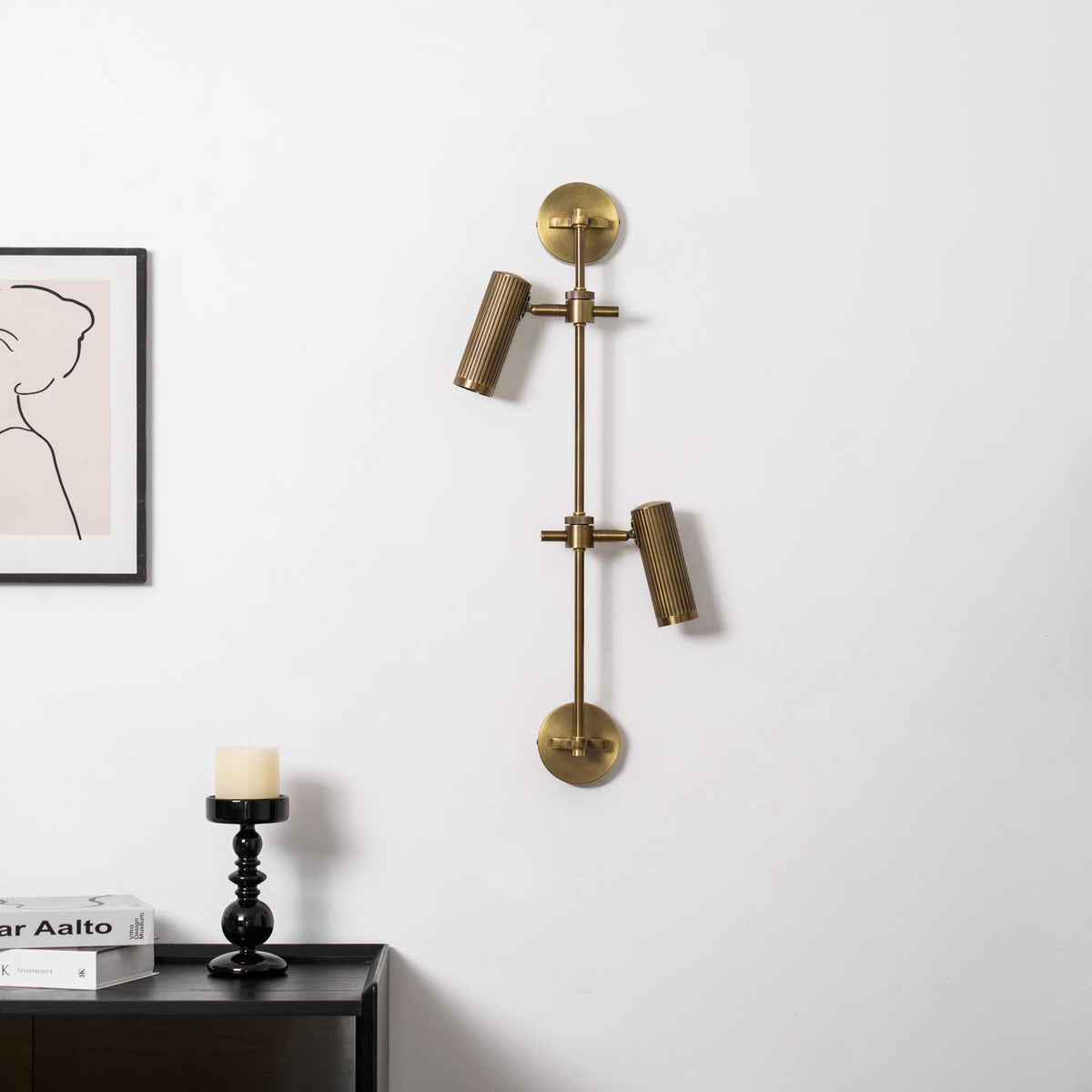 Vintage Adjustable Spot Rail Wall Light