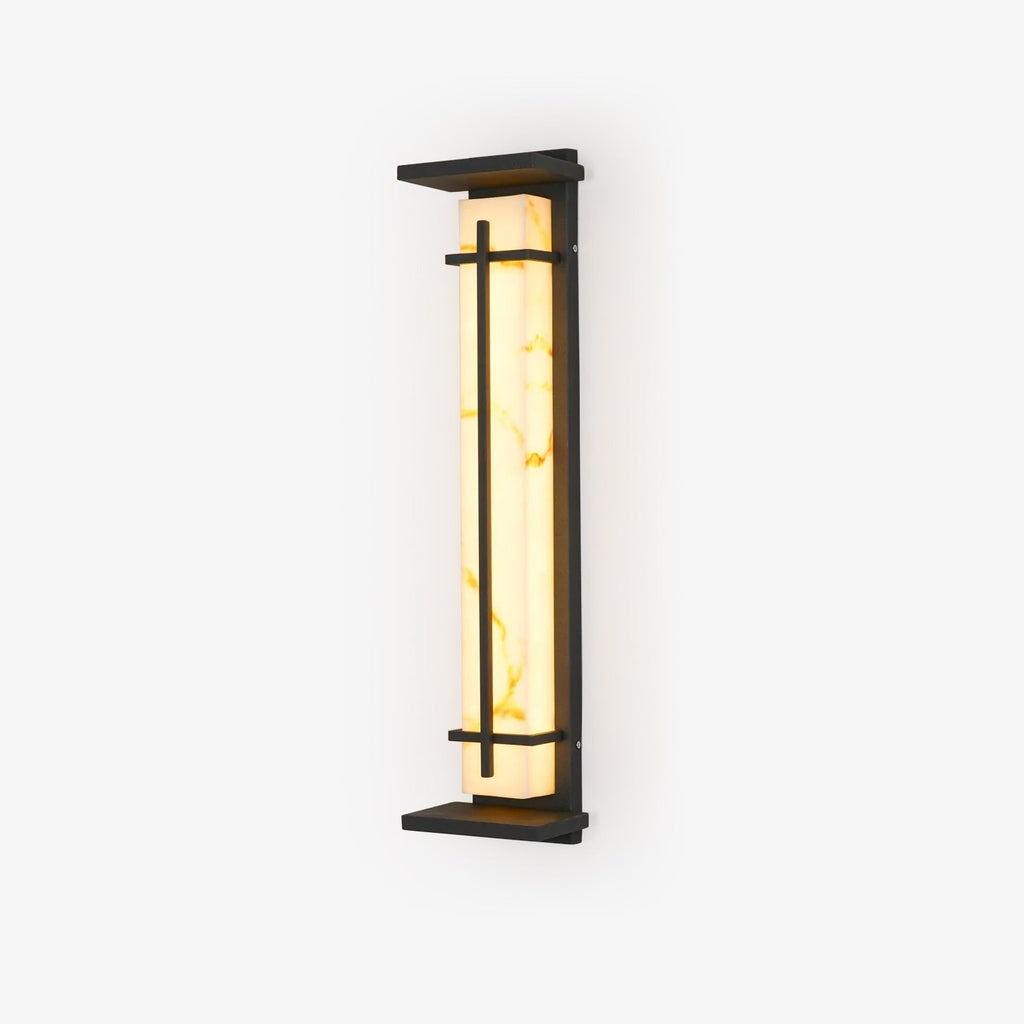 Outdoor IP65 Wall Light — Square Alabaster