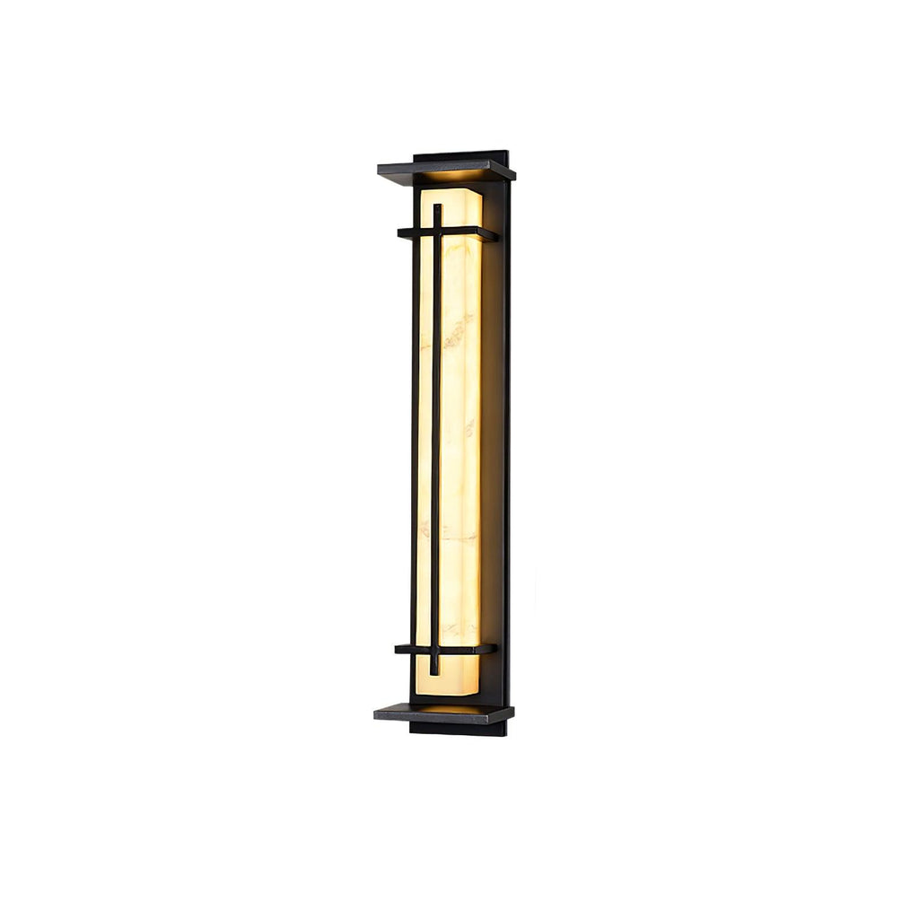 Outdoor IP65 Wall Light — Square Alabaster