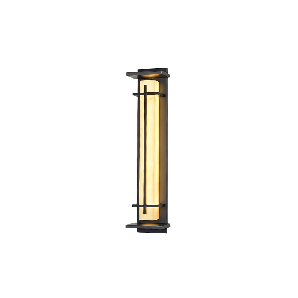 Outdoor IP65 Wall Light — Square Alabaster