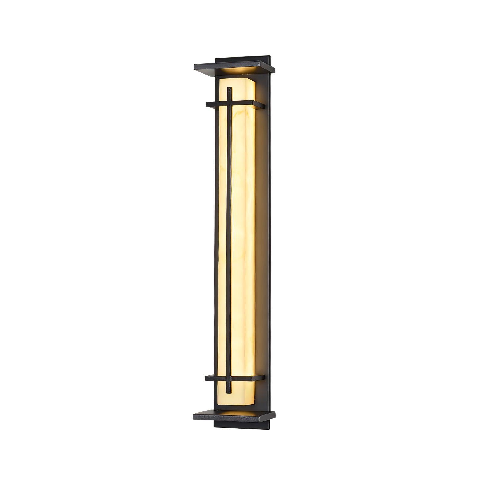 Outdoor IP65 Wall Light — Square Alabaster