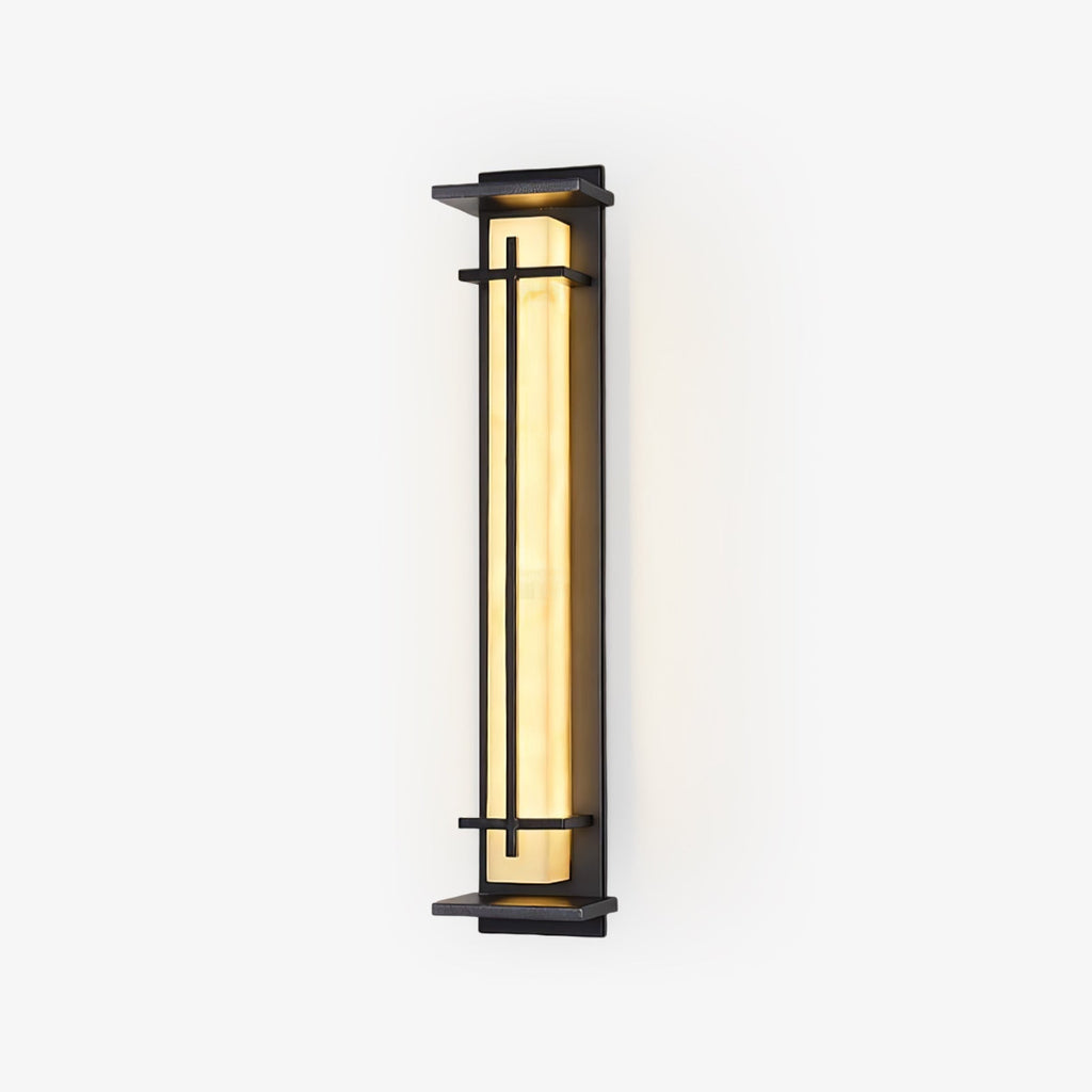 Outdoor IP65 Wall Light — Square Alabaster