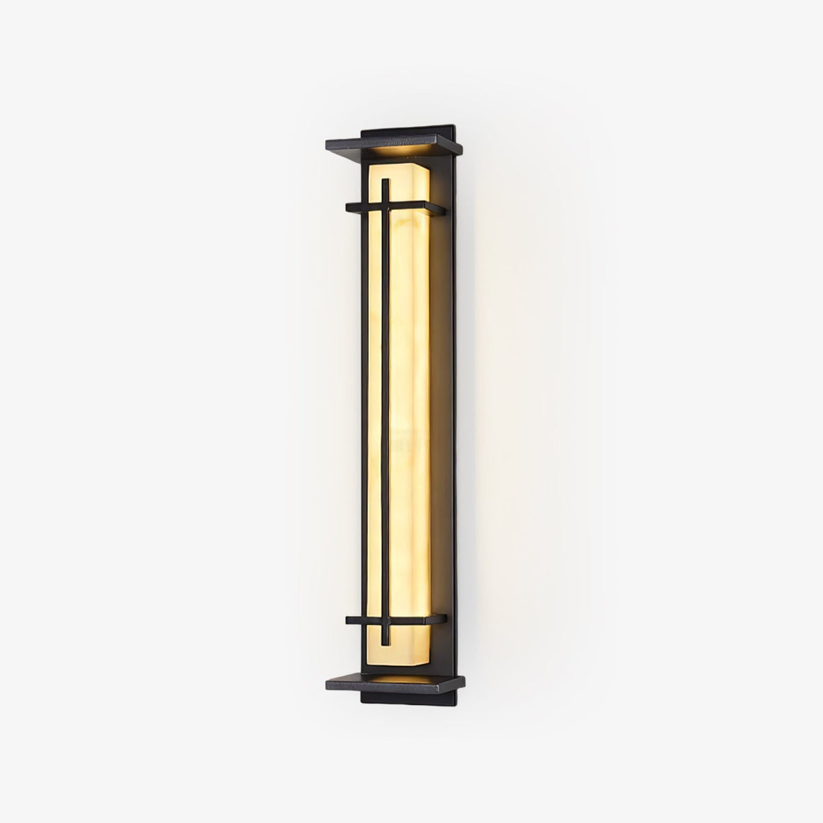 Outdoor IP65 Wall Light — Square Alabaster