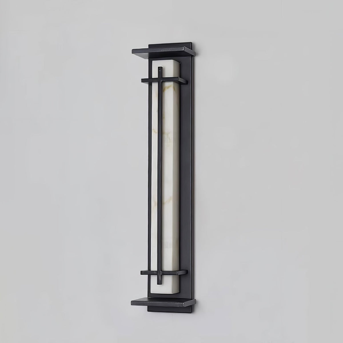Lámpara de pared exterior cuadrada de alabastro — impermeable IP65, tres tamaños