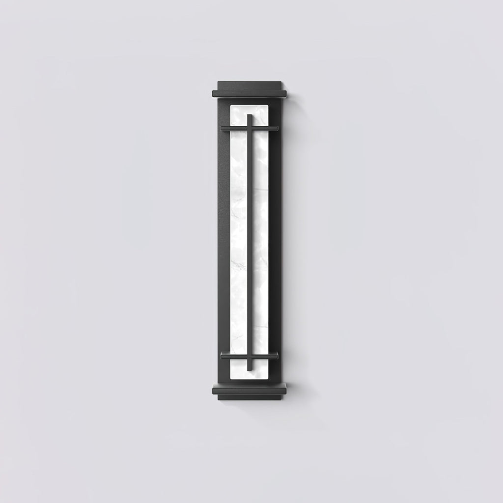 Outdoor IP65 Wall Light — Square Alabaster