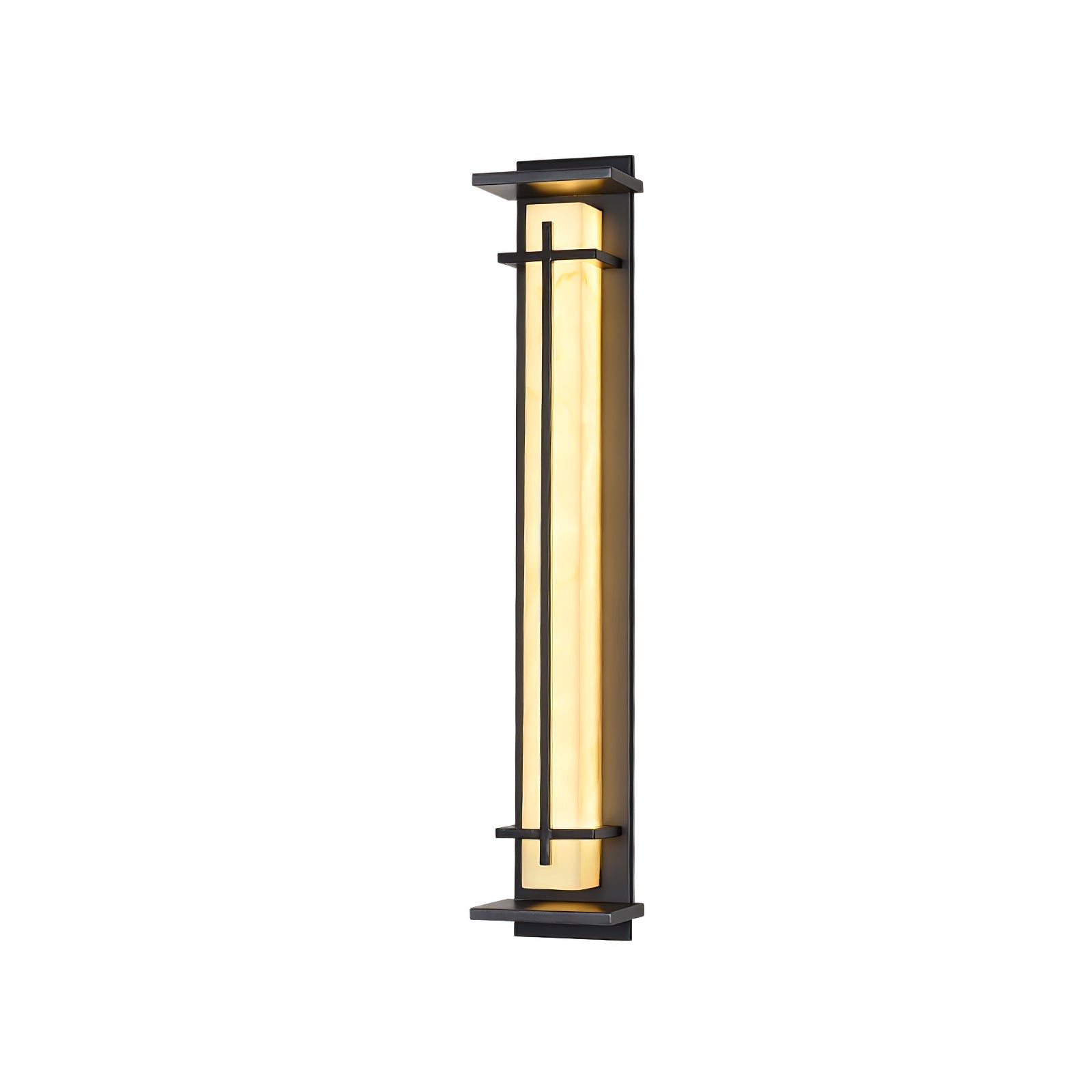 Outdoor IP65 Wall Light — Square Alabaster