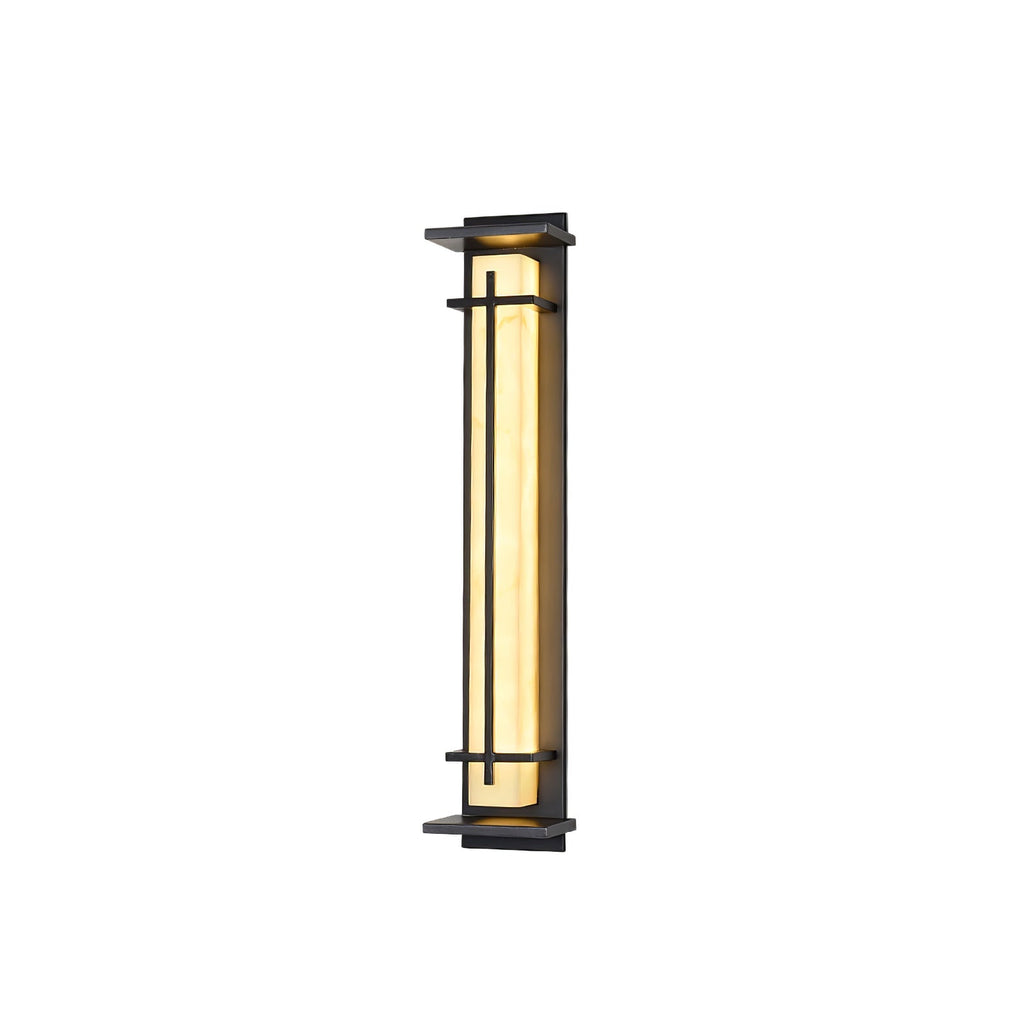 Outdoor IP65 Wall Light — Square Alabaster