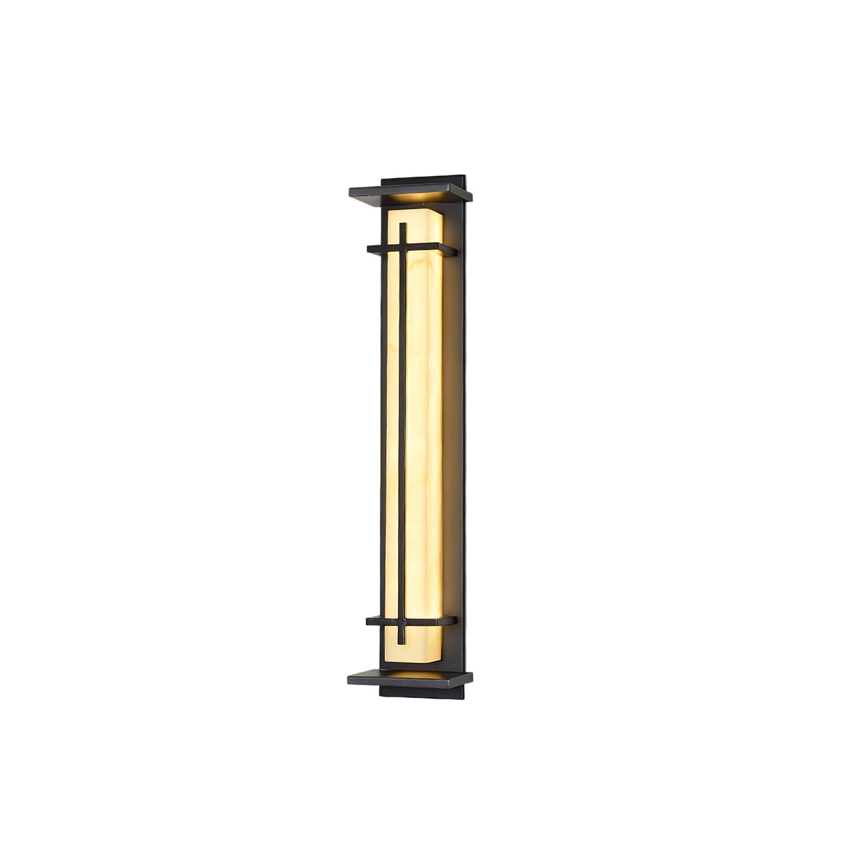 Outdoor IP65 Wall Light — Square Alabaster
