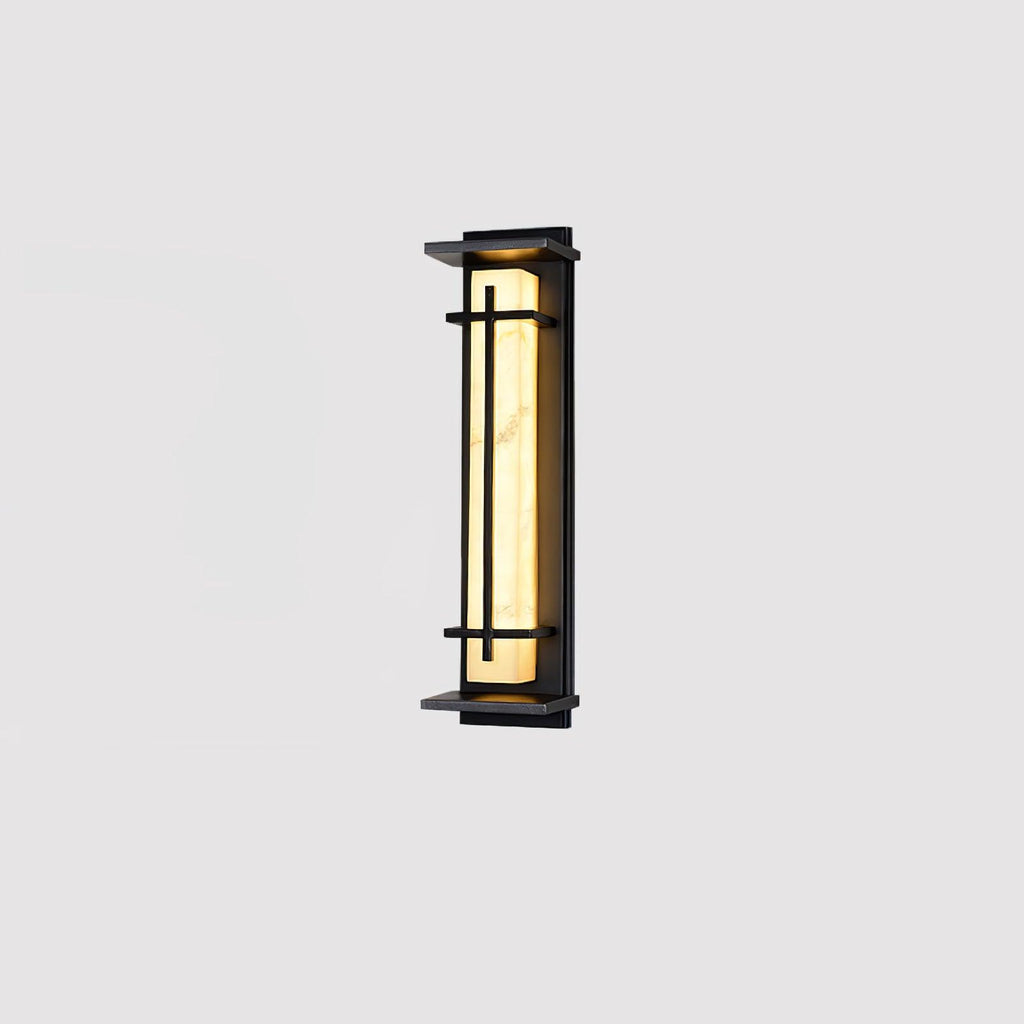 Outdoor IP65 Wall Light — Square Alabaster