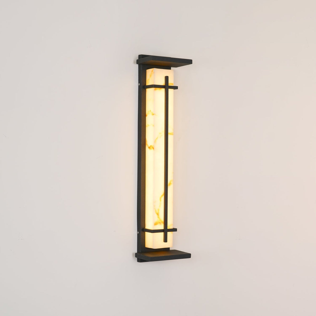 Outdoor IP65 Wall Light — Square Alabaster