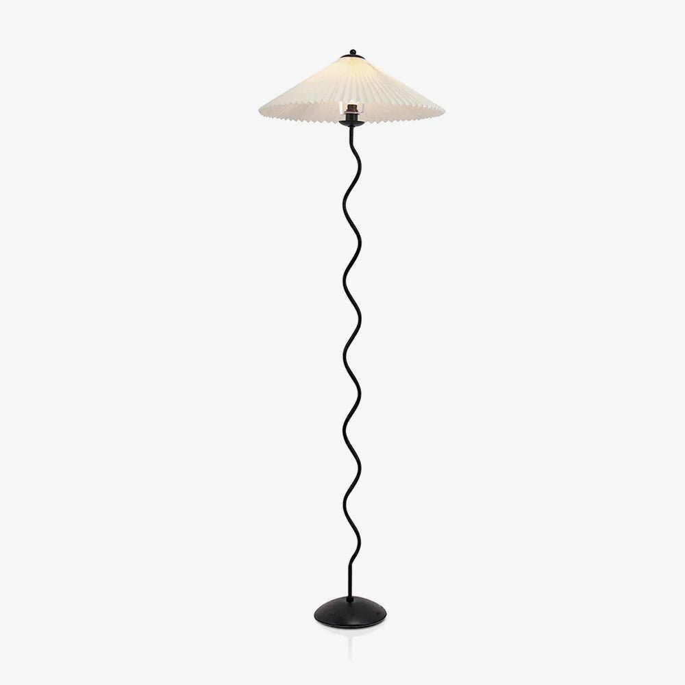 Squiggle-golvlampa — vågig bas, slingrande design