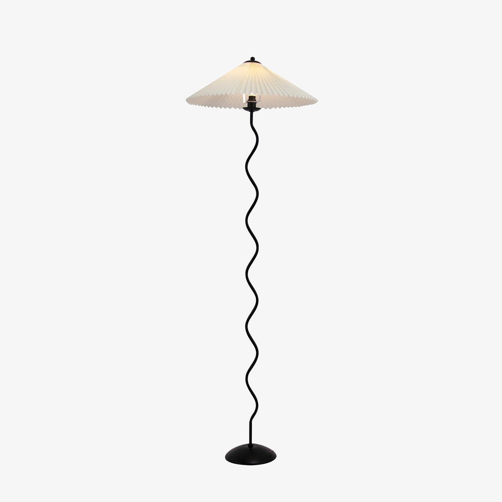 Squiggle-golvlampa — vågig bas, slingrande design