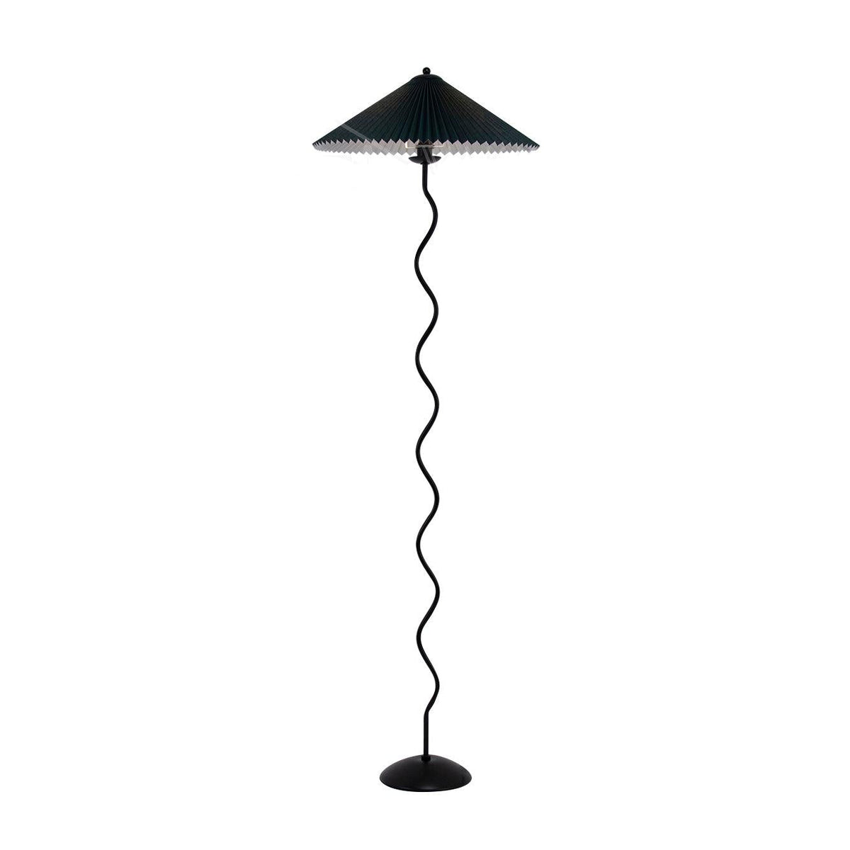 Squiggle-golvlampa — vågig bas, slingrande design