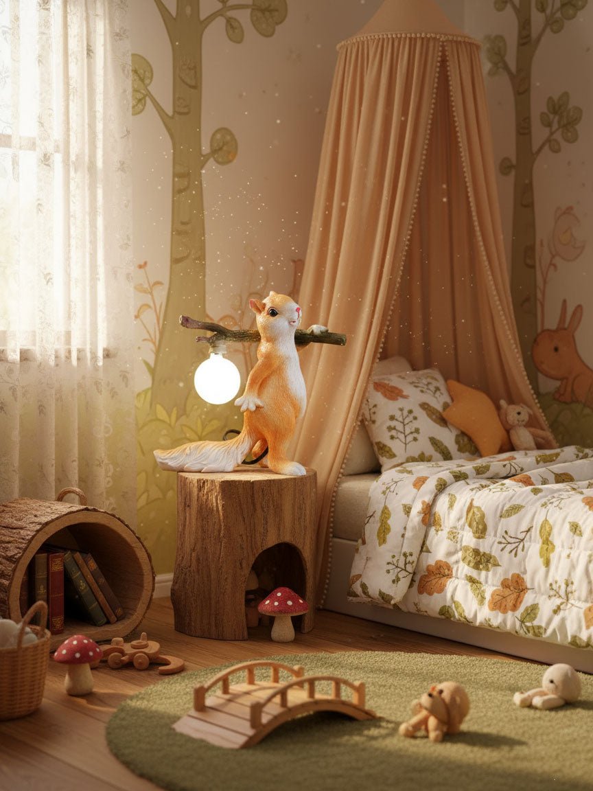 Επιτραπέζιο φωτιστικό με σχέδιο Squirrel — Διάμετρος 25cm x ύψος 25cm
