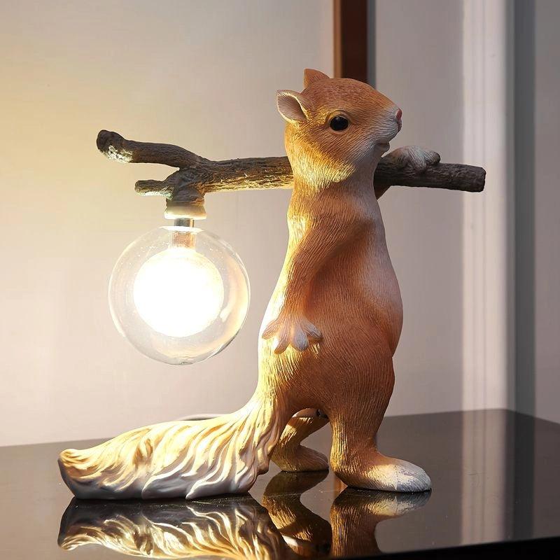 Επιτραπέζιο φωτιστικό με σχέδιο Squirrel — Διάμετρος 25cm x ύψος 25cm