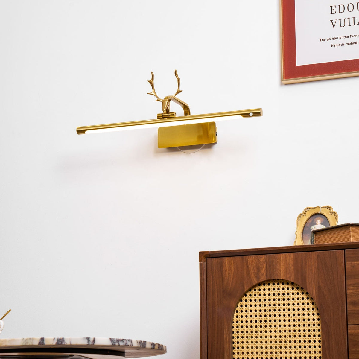 Stag Horn Picture Light Wall Sconce