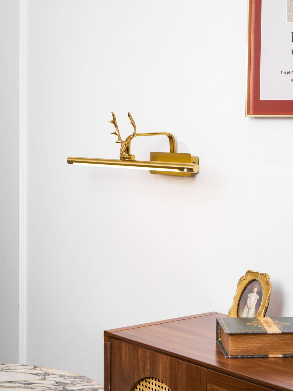 Stag Horn Picture Light Wall Sconce