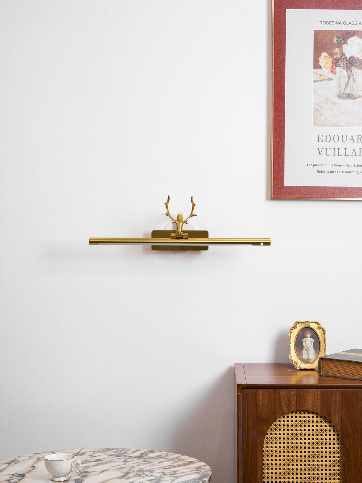 Stag Horn Picture Light Wall Sconce