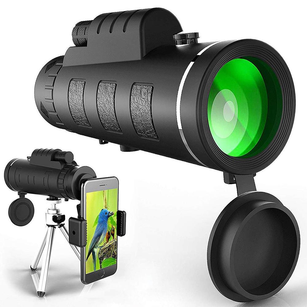 Starscope HD מונוקולר – טלסקופ עמיד למים בעוצמה גבוהה עם מחזיק לטלפון חכם וחצובה