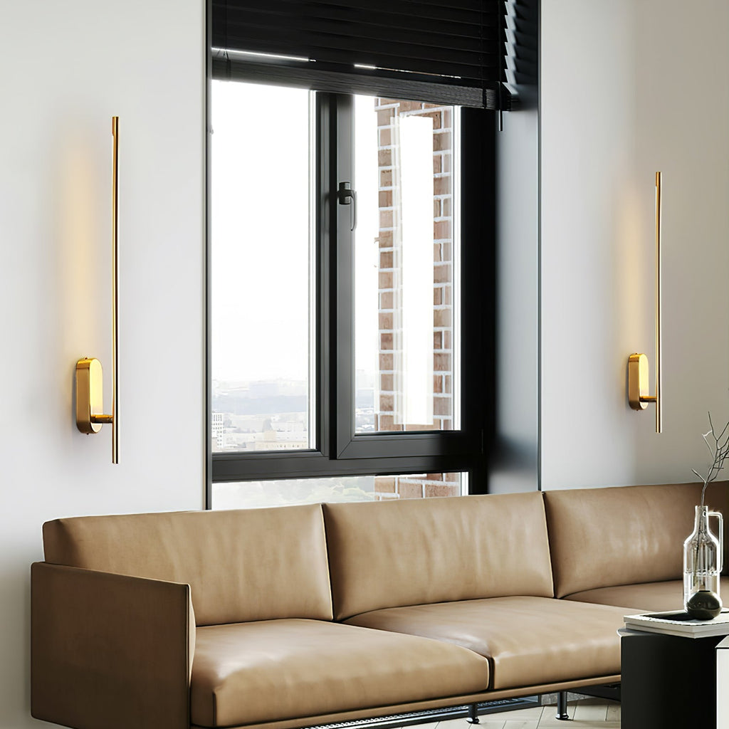 Minimalist Stick-Shaped Metal Wall Sconce
