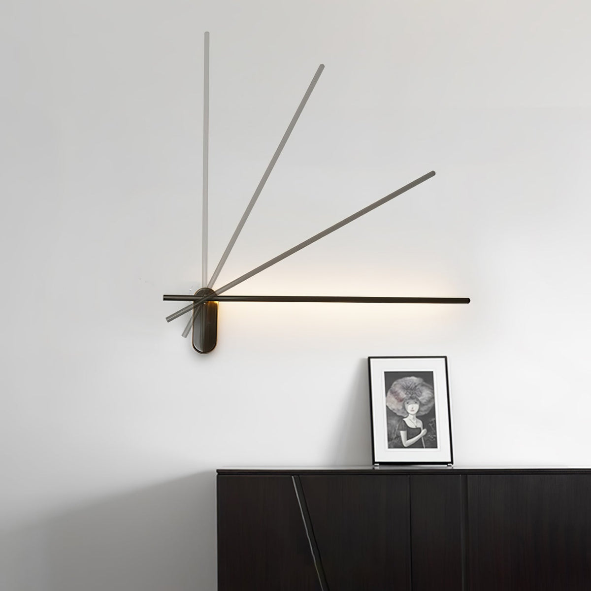 Minimalist Stick-Shaped Metal Wall Sconce