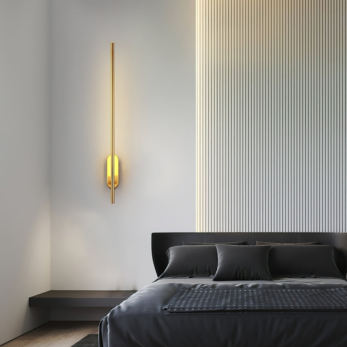 Minimalist Stick-Shaped Metal Wall Sconce