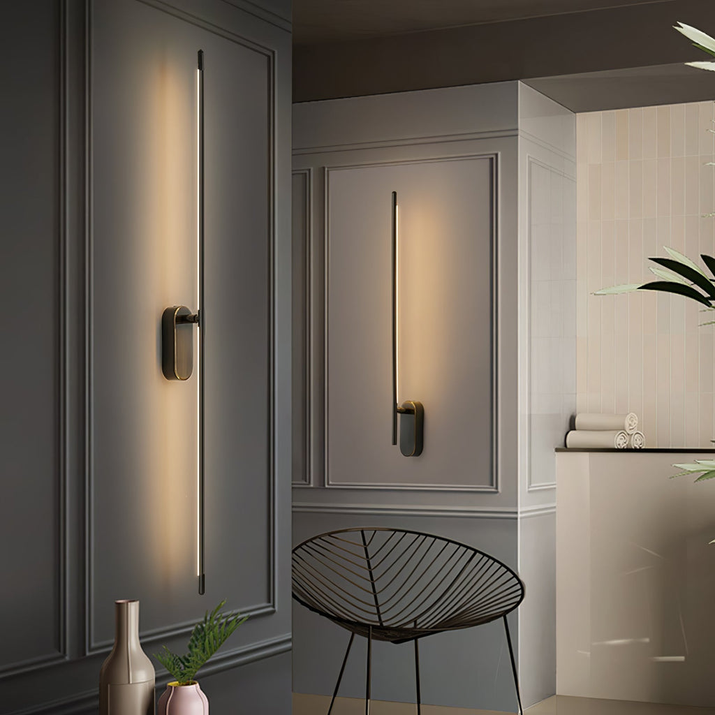 Minimalist Stick-Shaped Metal Wall Sconce