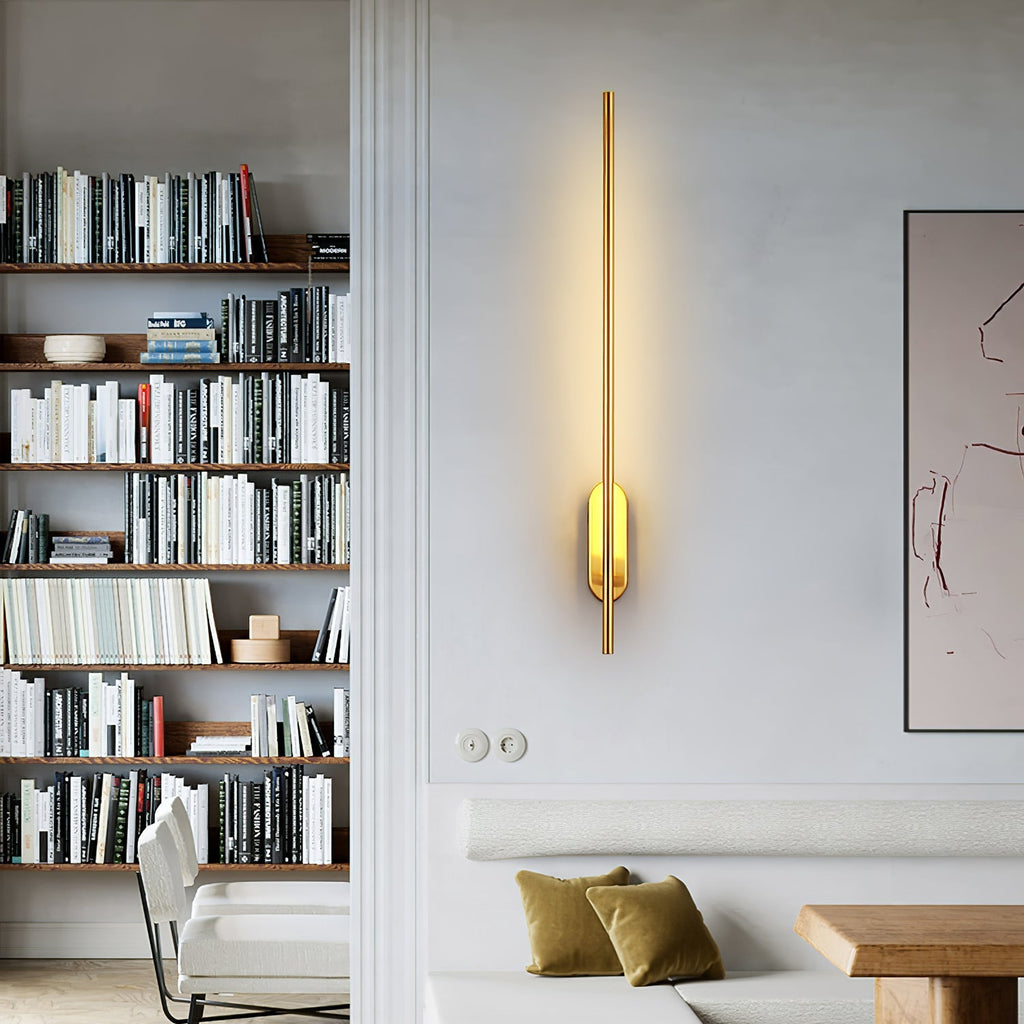 Minimalist Stick-Shaped Metal Wall Sconce