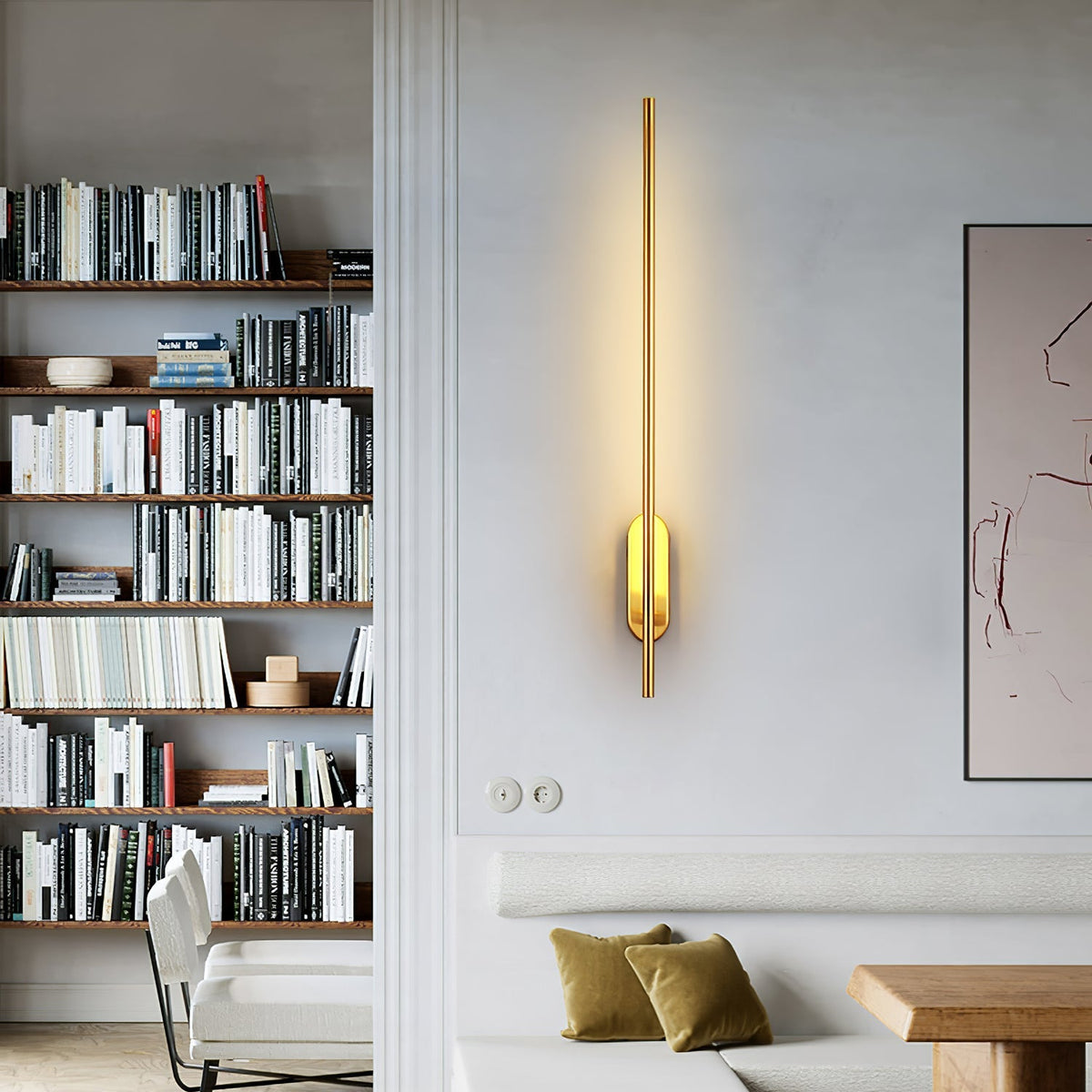 Minimalist Stick-Shaped Metal Wall Sconce