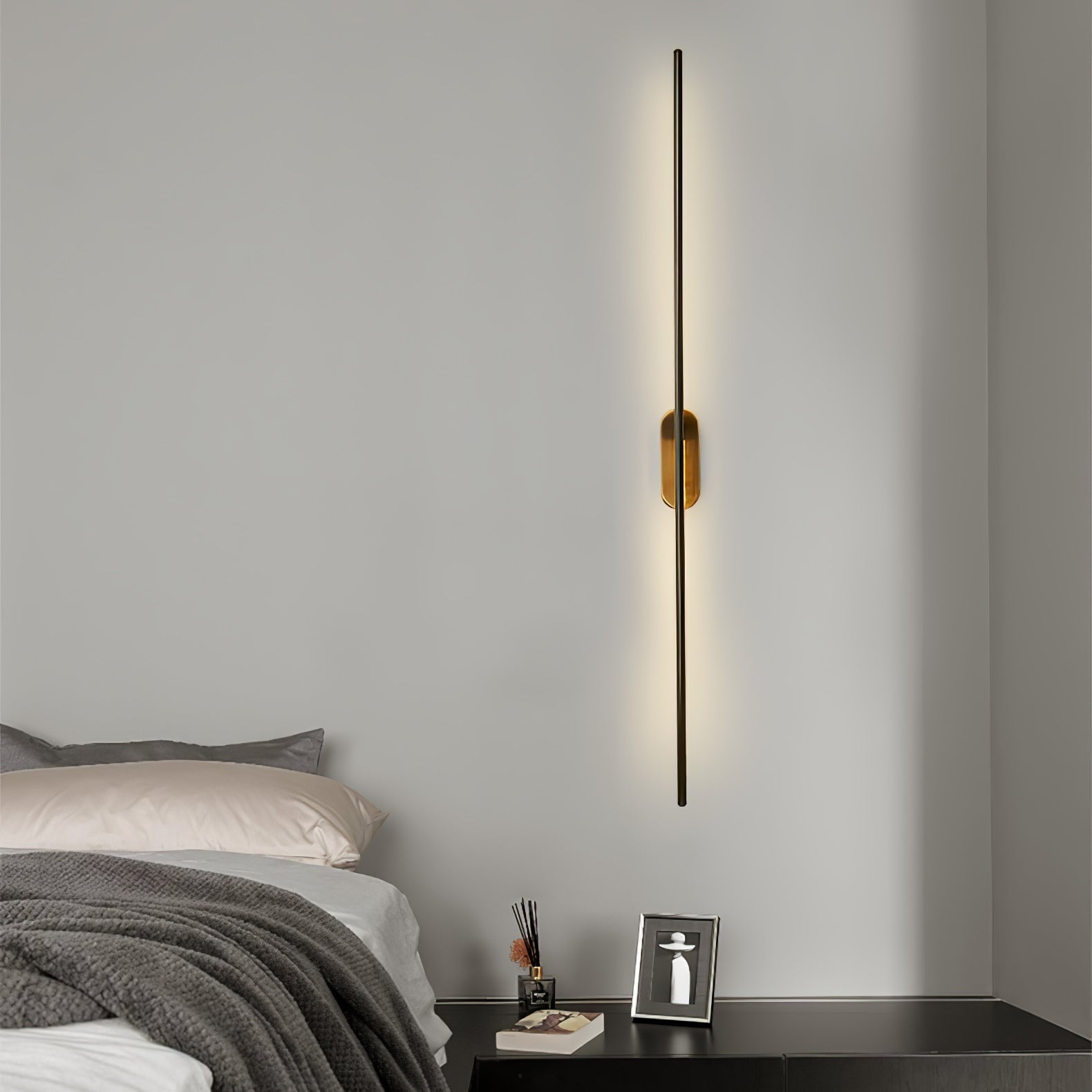 Minimalist Stick-Shaped Metal Wall Sconce