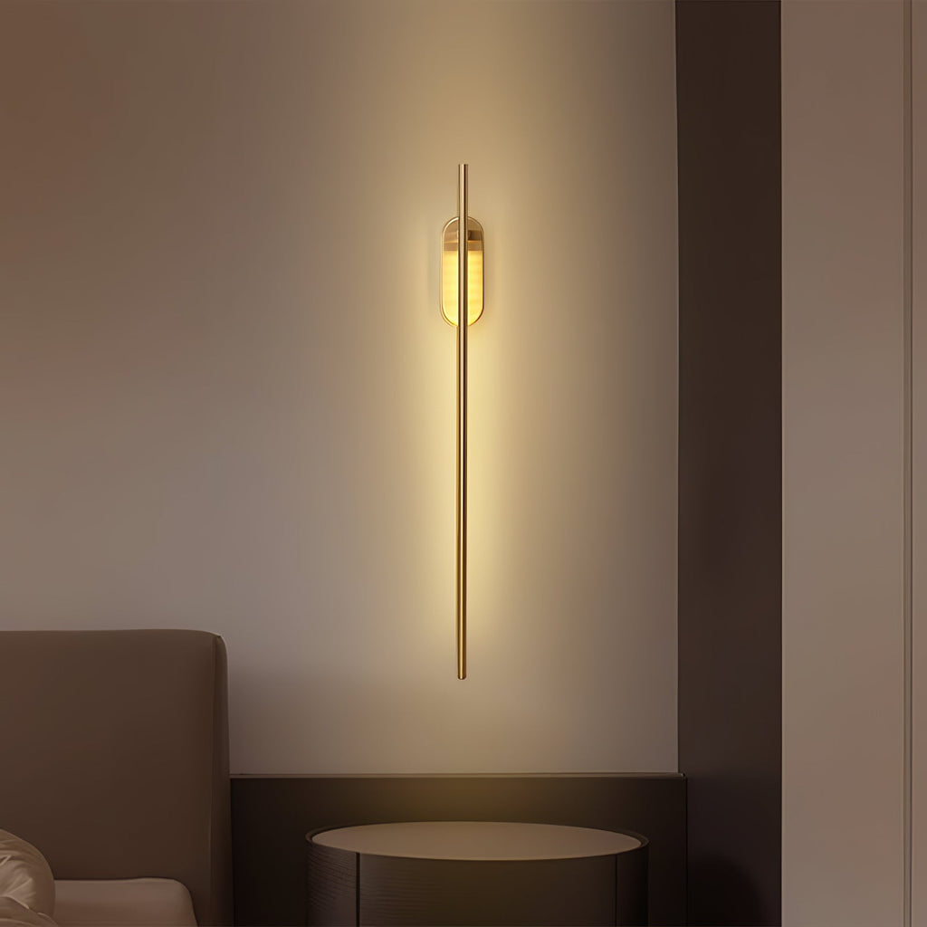 Minimalist Stick-Shaped Metal Wall Sconce