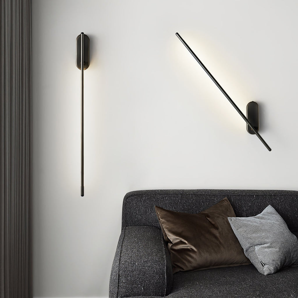Minimalist Stick-Shaped Metal Wall Sconce